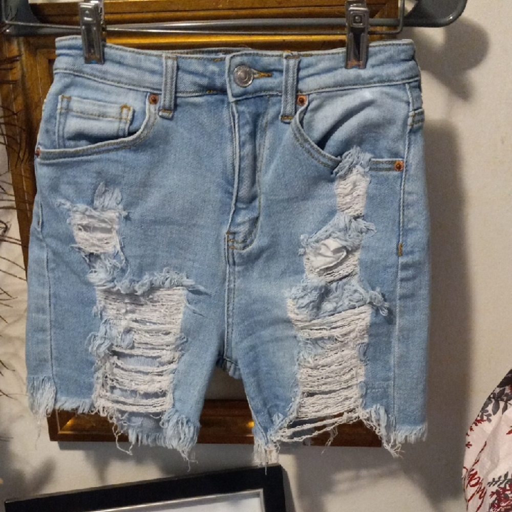 Wax Jean Light Blue Denim Shorts